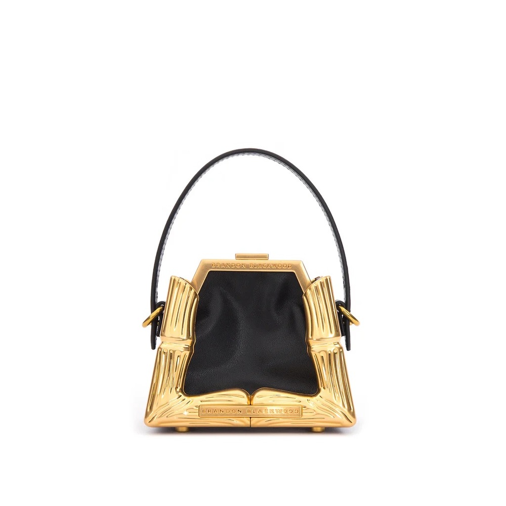 Brandon Blackwood Black and Gold Mini Bag